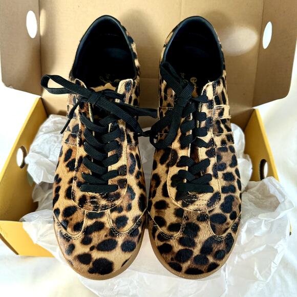 NIB GOLA x J.Crew Bullet Sneakers Leopard Print Calf Hair 10 shoes - Picture 1 of 11